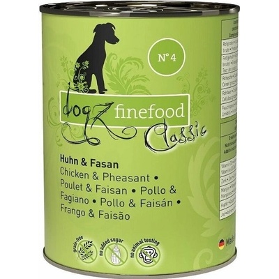 Dogz Finefood No.4 Adult s kuracím a bažantím mäsom 400 g
