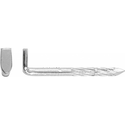 LUX-TOOLS Oceľový hák s drážkou pozinkovaný pr. 4 x 40 mm, 10 ks