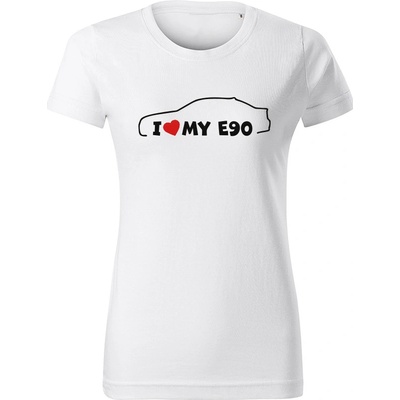 Tričko I love my e90 dámske tričko Tmavosivá