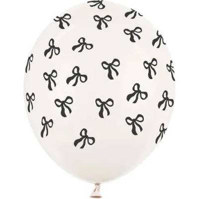 Party Deco Балони с Панделки - 30 см, Пастелно Бяло (sb14p-343-008z)