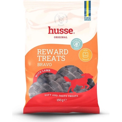 Husse Bravo L | Bezlepková měkká pochoutka s jehněčím masem 150 g