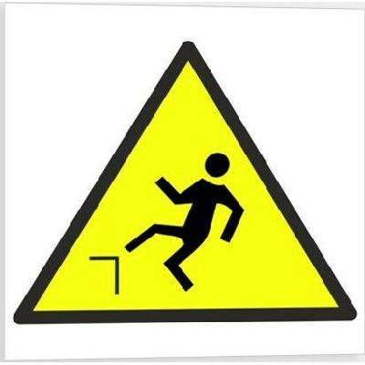 Traiva s.r.o Pozor nebezpečí pádu - symbol Verze: Samolepka 210 x 210 mm tl. 0.1 mm - Kód: 03239