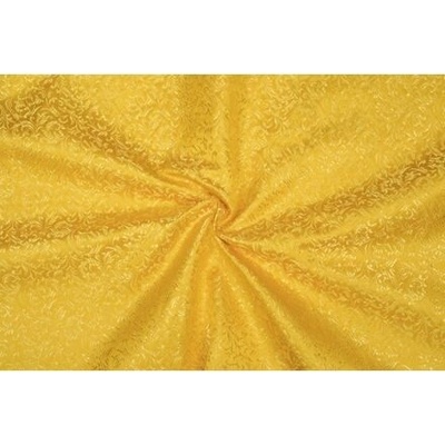 Brokát ornamenty – žlutý, 1.2m