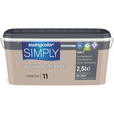 Swingcolor Simply 2,5 l hnědá matná