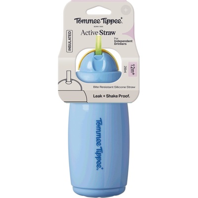Tommee Tippee Active hrnček so slamkou 266 ml modrý