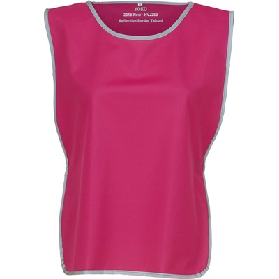 Yoko vesta HVJ259 Hi-Vis Tabard výstražná raspberry Malinová