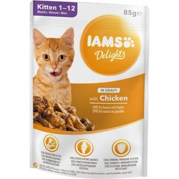 Iams Cat Delights Kitten Chicken 85 g