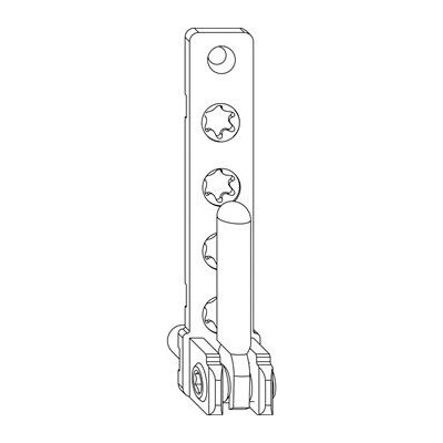 MACO spodní ložisko PVC s 7 mm nosnými čepy D=23 mm 120 kg titan 225357