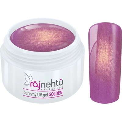 Ráj nehtů Barevný UV gel GOLDEN Purple 5 ml