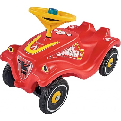 BIG auto Bobby Car Classic Požiarnik červené so zvukom a svetlom a nálepkami v rôznych jazykoch