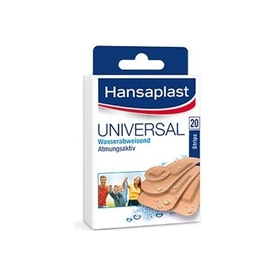 Hansaplast Universal vodeodolná náplasť na rany silno priľnavá 20 ks