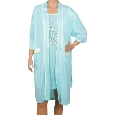 Комплект за бременни в тюркоазено със слонче