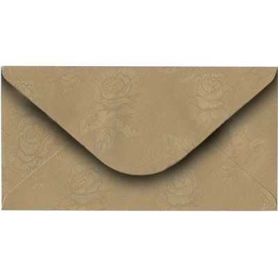 Obálka DL 112x219 mm metal.s ražbou, Zlatá