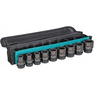 MAKITA E-16601 súprava nástrčných hlavíc 1/2", Impact BLACK, 8-21mm, priemyslové, textilný obal