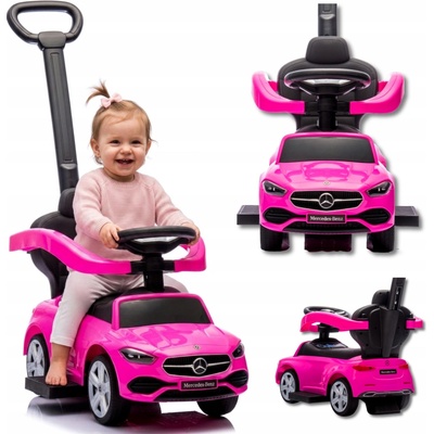 Baby Mix Odrážedlo s vodící tyčí Mercedes Benz AMG C63 Coupe růžová