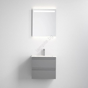 Bath Deluxe Шкаф за баня с мивка vedo + led огледало led/10w/230v ip44 сив (bt0113)