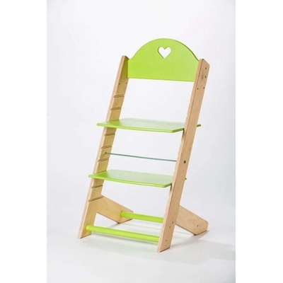 Lucas Wood Style rostoucí židle Mixle přírodní/zelená