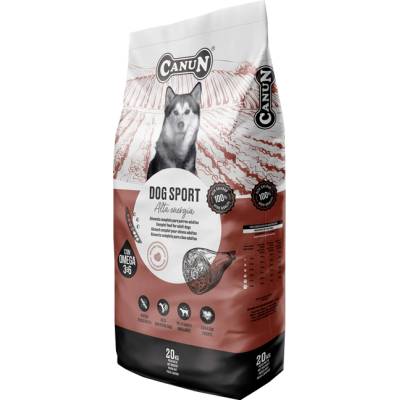 Canun Dog Sport 20 кг с говеждо месо - храна за енергични и атлетични кучета (40% месо)