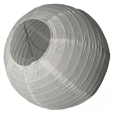 PartyDeco Okrúhly Lampion biely 20 cm