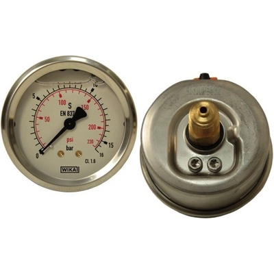 Manometer Fi 63 Bsp 1/4" Zadný rozsah 0-16 Bar Wika