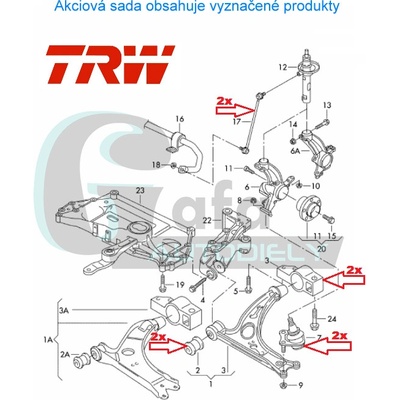 TRW Opravná sada prednej nápravy TRW Sada58