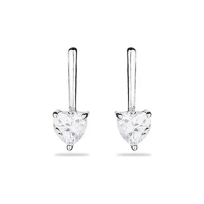 Swan Сребърни обици с циркон JT5847E Swan