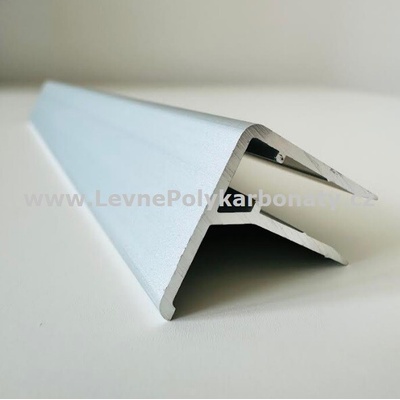 Ukončovací/okrajový AL-F/R profil na tl. 10 mm ELOX STŘÍBRNÝ - délka 6400 mm