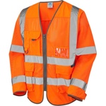 Leo Workwear Светлоотразително яке оранжево с висока видимост, надпис YARD MARCHAL
