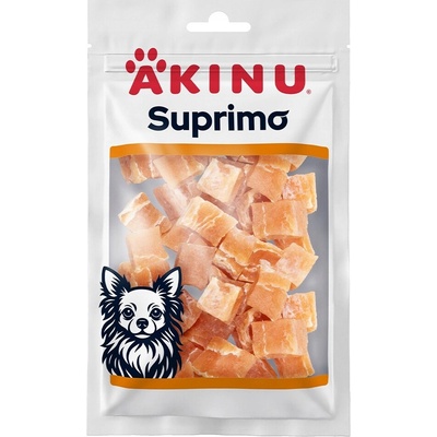 Akinu SUPRIMO Kuracie mäkké kocky maškrta pre psov mramorovaný 75 g