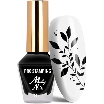 Molly Nails PRO Stamping lak na pečiatkovanie nechtov 10ml, č.2 čierny