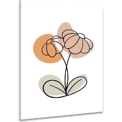Obraz minimalistický květ na bílém pozadí No1 - 30x40