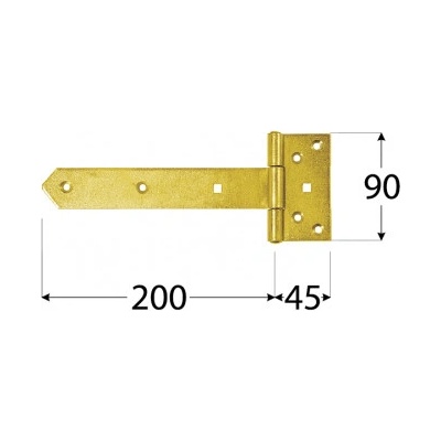 Domax ZB 200 Závěs brankový 200x45x90x35x3,0 mm černý – Zbozi.Blesk.cz