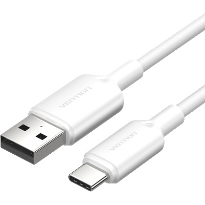 Vention USB-A 2.0/M - USB-C/M, 1 м, (бял), кабел