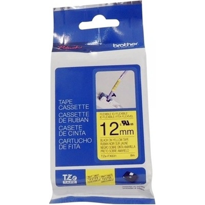 Páska Brother 12mm TZEFX631, čierna na žltú
