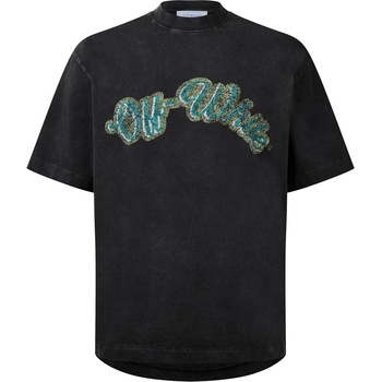 OFF WHITE Тениска OFF WHITE Men's Bacchus Skate Prefaded Distressed T-Shirt - Black Colleg