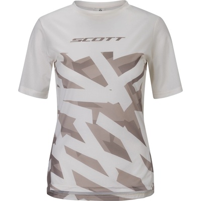 Scott Дамска фланелка с къс ръкав за колоездене Scott Women's Tee Vertic Lt S/S Cycling jersey - Cotton White - размер XS (156-2867-0111)
