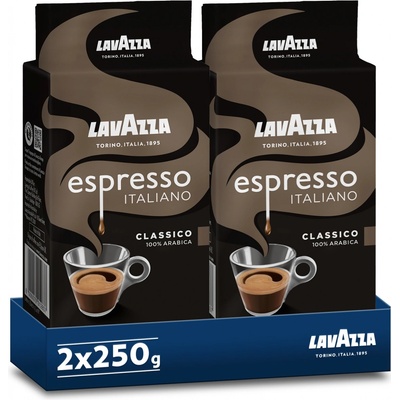 Lavazza Sada Mletá káva Espresso Italiano Classico 2 x 250 g