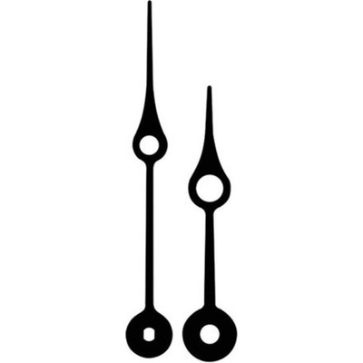 MPM Kovové hodinové ručičky 000927 (85 mm, 63 mm) - černé E34.5021.000927
