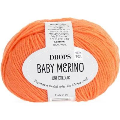 Příze DROPS Baby merino uni color 36 - oranžová
