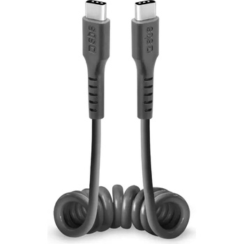 SBS TECABLETYPCCSK USB-C спирален кабел - USB-C 0.5m - черен (TECABLETYPCCSK)