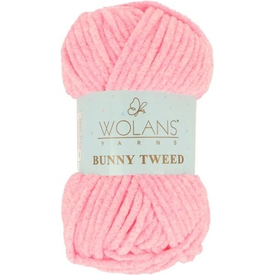 Wolans Bunny Tweed 02 ružová s neónovo ružovou