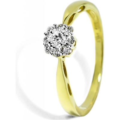 Blink-Blink Elegantný diamantový prsteň zo zlata 1440ZDG