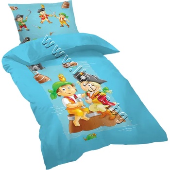 Image 1 of Dilios Бебешки спален комплект Dilios Весели Пирати, p/n 15706263000 - Детски/бебешки спален комплект от Ранфорс (15706263000)