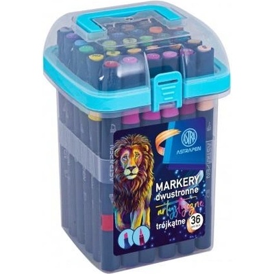AstraPen obojstranné umelecké fixky 36ks mix farieb 207023014