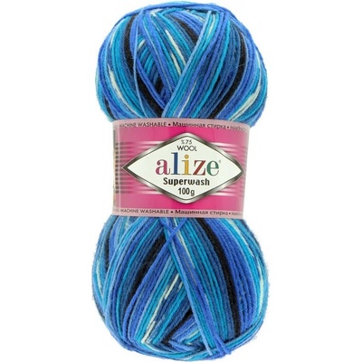 Alize Superwash Comfort Sock 100 modro čierna 4446