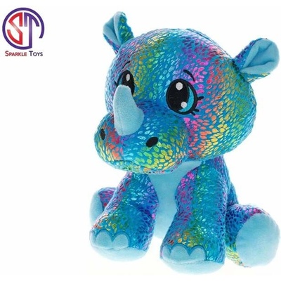 Nosorožec Star Sparkle modrý sedící 37 cm