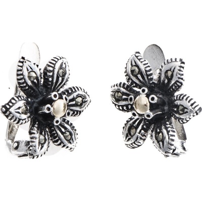 Zlatnictví Zlatíčko náušnice portugalské stříbro s markazity 1B7-ISBR1045