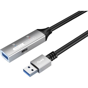 PremiumCord Активен кабел USB-A 3.2 Gen1, удължител, повторител, A - A, M/F, 10 м, черен KU3REP10AL (KU3REP10AL)