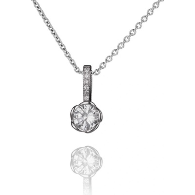 Meucci Strieborný prívesok so zirkonovou ozdobou SS192P 15568