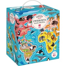 Bright Junior Media Puzzlove CzuCzu Animals World Map 60el.